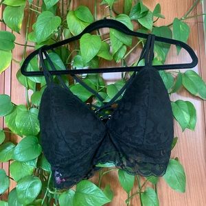 Black Bralette with Sexy Straps